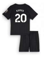 Tottenham Hotspur Mohammed Kudus #20 Venkovní dres pro děti 2025-26 Krátký Rukáv (+ trenýrky)